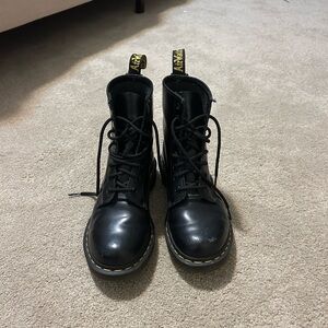 Dr. Martens Black Leather Boots